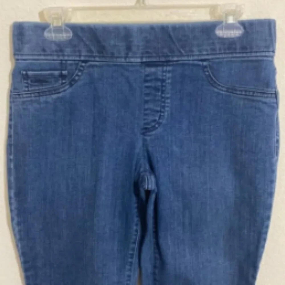 NWOT RALPH LAUREN Skinny Blue Jeans w Wide Elastic Pull-on Waist Size 10